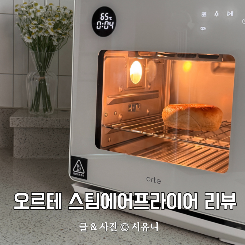오르테 스팀에어프라이어 오븐 요리 쪽갈비 야채찜 베이글 초간편