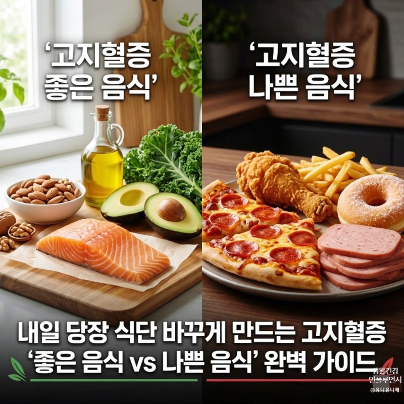 고지혈증 좋은 음식 vs 나쁜음식과 필수 고지혈증 영양제 총정리