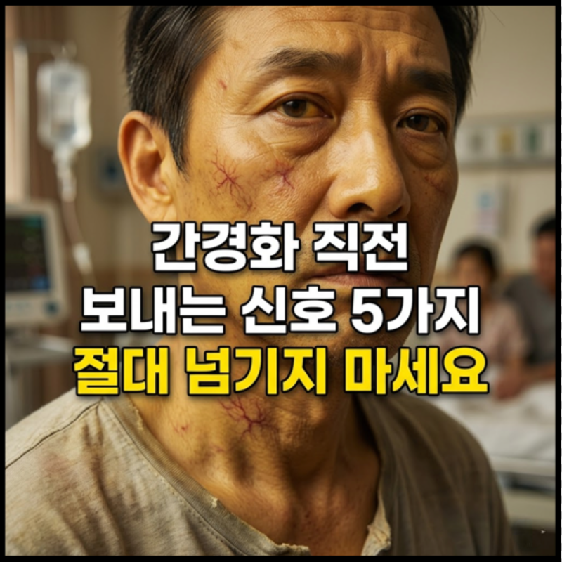 간경화 직전 몸이 보내는 신호 5가지, 절대 넘기지 마세요