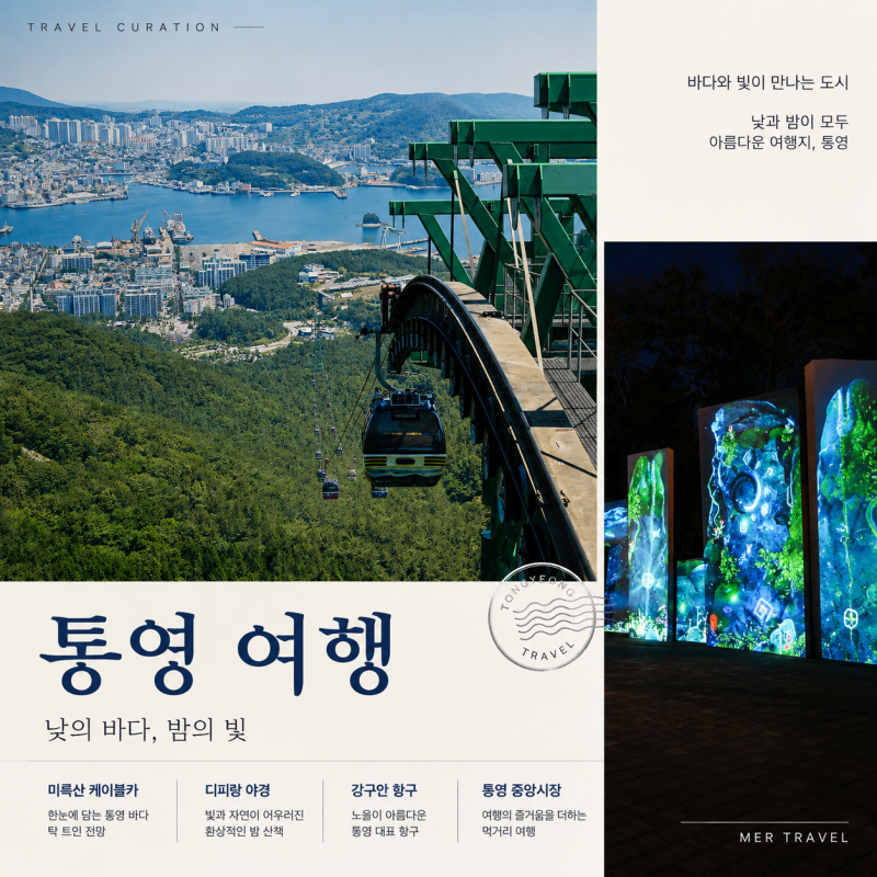 통영 케이블카 디피랑 패키지 할인 예매 방법, 야경 코스까지 한 번에