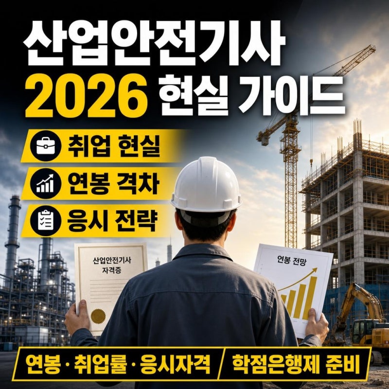 산업안전기사 2026 현실 가이드: 연봉·취업률·응시자격까지 한 번에 확인