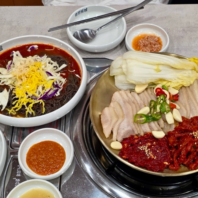  신도림역 맛집 회식 추천 손정보쌈 시원한 막국수 후기