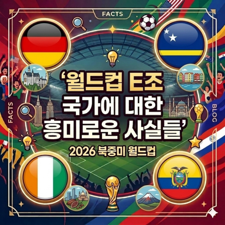 월드컵 E조 국가에 대한 흥미로운 사실들 (독일, <b>퀴라소</b>... 