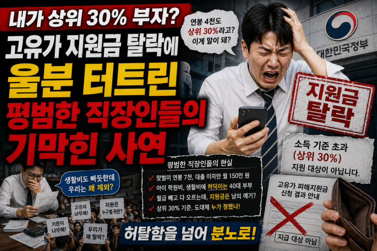  내가 상위 30% 부자? 고유가 지원금 탈락에 울분 터트린 평범한 직장인들의 기막힌 사연 (정부지원)