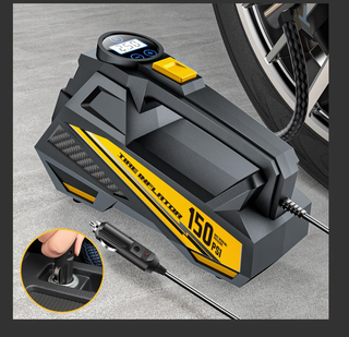  유선 12V 150PSI 전기 타이어 팽창기 - 차량 필수 비상 공기 펌프