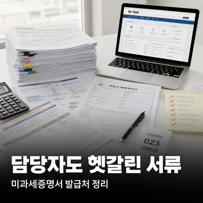 재산세 지방세 미과세 증명서 전국단위 온라인,주민센터 발급 차이