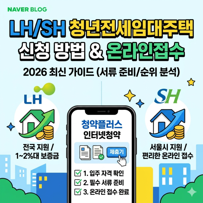 LH . SH 청년전세임대주택 신청 방법 및 온라인접수 서류 완벽 가이드
