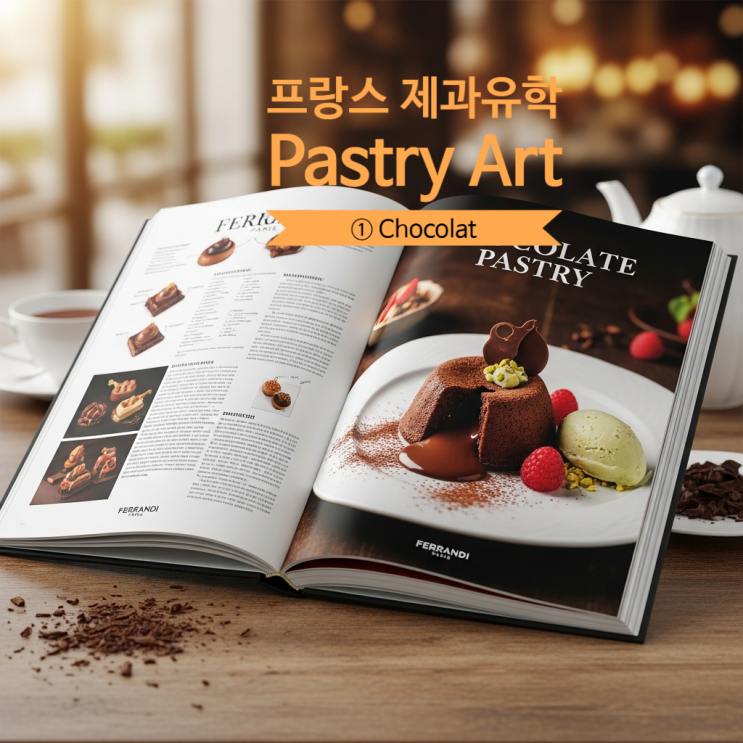   [프랑스 제과유학] 페랑디 파리 공식 도서 서적 시리즈 ① Chocolate pastry