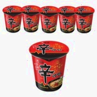  신라면 컵 65g 6개 입 - 간편하게 즐기는 국민 컵라면