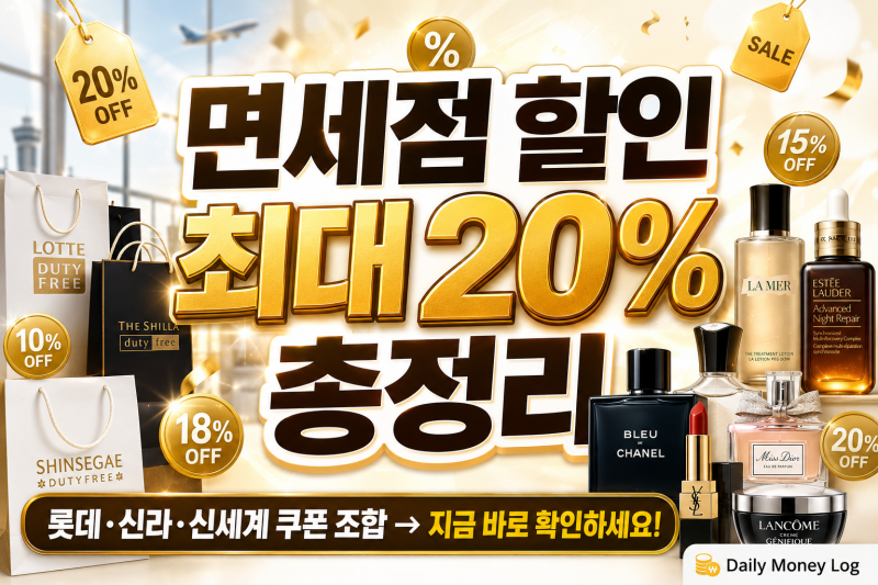 2026년 면세점 할인 총정리｜롯데·신라·신세계 쿠폰·카드 혜택 비교