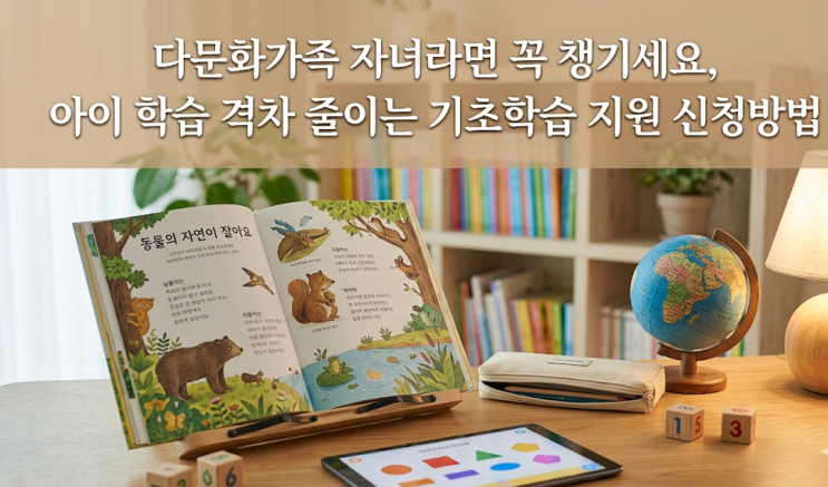  다문화가족 자녀라면 꼭 챙기세요, 아이 학습 격차 줄이는 기초학습 지원 신청방법