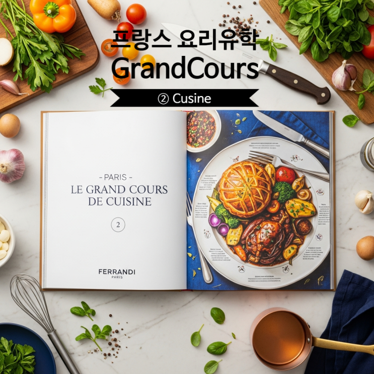   [프랑스 요리유학] 페랑디 파리 공식 도서 서적 시리즈 ② Le Grand Cours de Cuisine