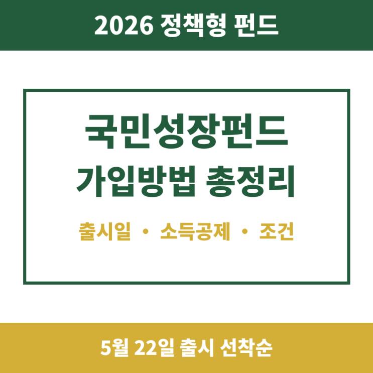 <b>국민성장펀드</b> 가입방법 투자 출시일 소득공제 조건