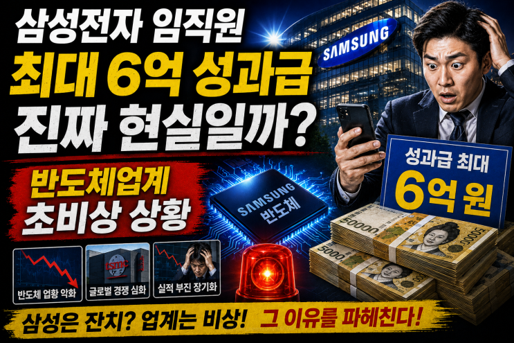  삼성전자 임직원 최대 6억 성과급 진짜 현실일까 반도체업계 초비상 상황