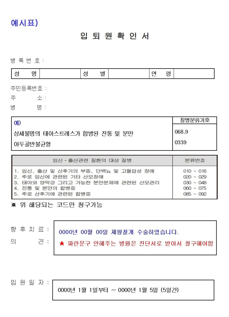 현대해상 태아등재 및 산모 특약 제왕절개 보험 청구