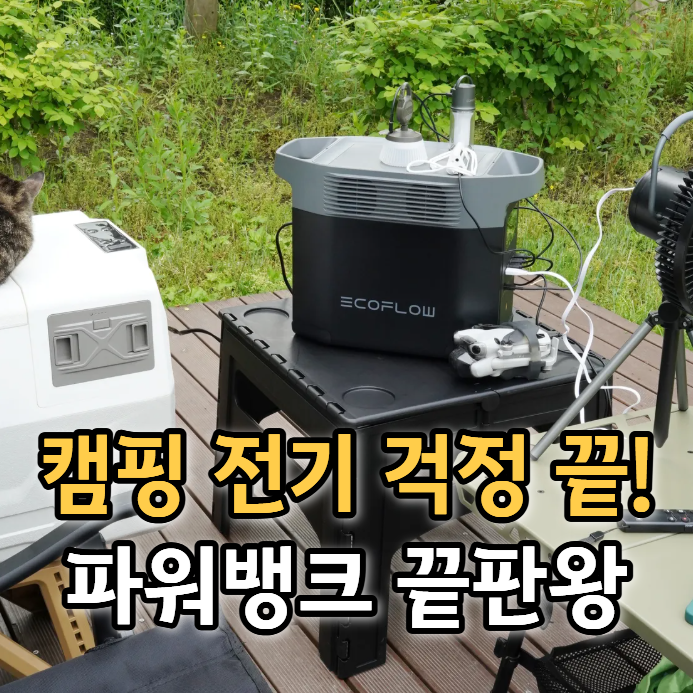  캠핑용 파워뱅크 에코플로우 델타2 실사용기 (필수 여름 캠핑용품)