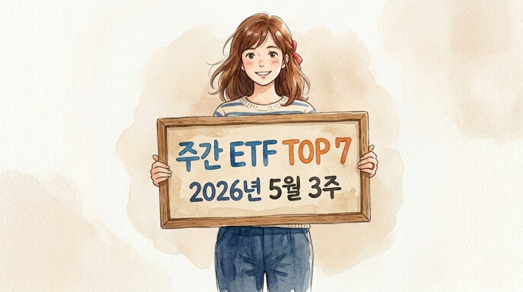  개인이 가장 많이 산 국내 ETF TOP 7 + 주간 수익률 TOP 7 | 2026년 5월 3주차