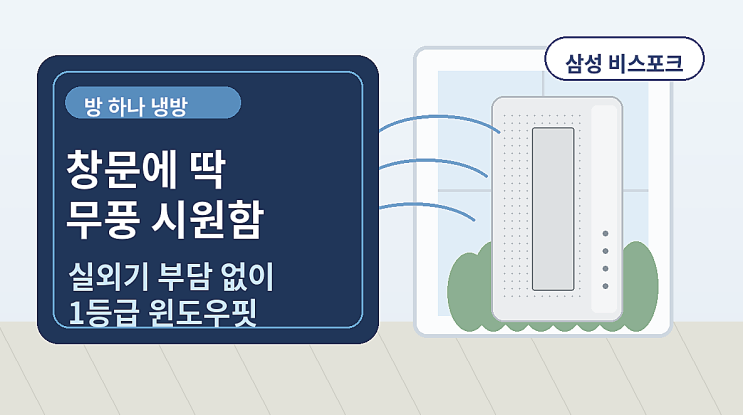  삼성 비스포크 윈도우핏 창문형에어컨, 방 하나를 시원하게 바꾸는 선택