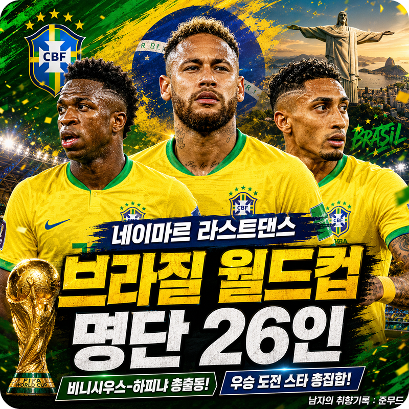 브라질 월드컵 명단 공개, 네이마르 복귀보다 더 충격적인 제외 선수들