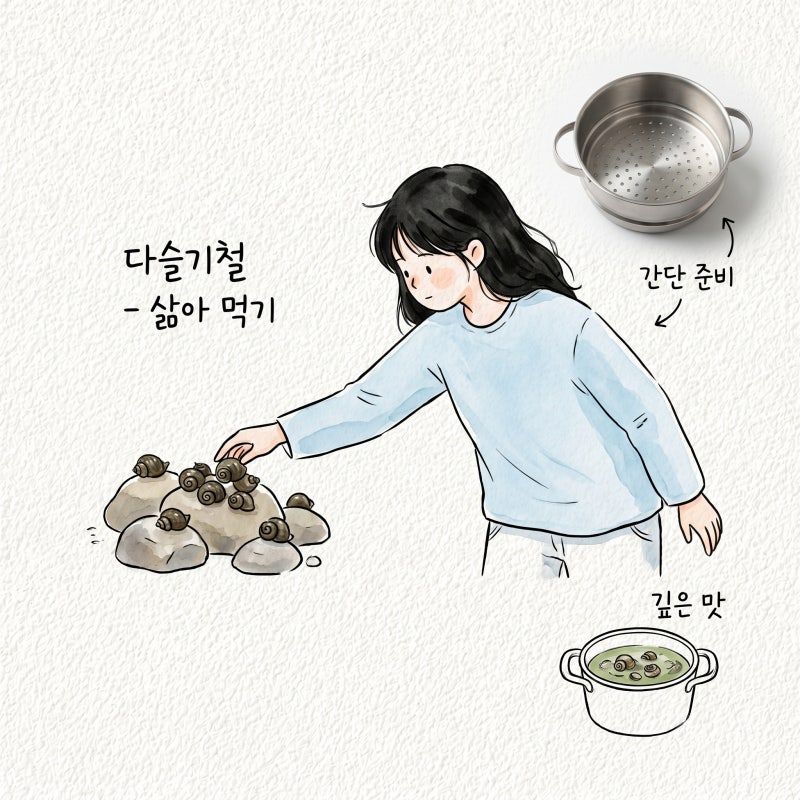다슬기철 다슬기 효능 삶는법 먹는법 민물다슬기 올갱이