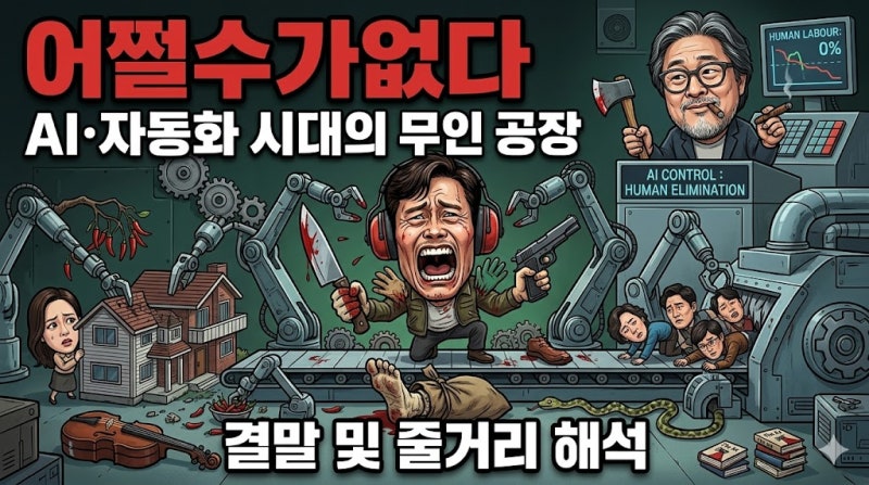 영화 어쩔수가없다 결말 및 줄거리 해석: 박찬욱 감독이 그려낸 AI·자동화 시대의 잔혹한 생....