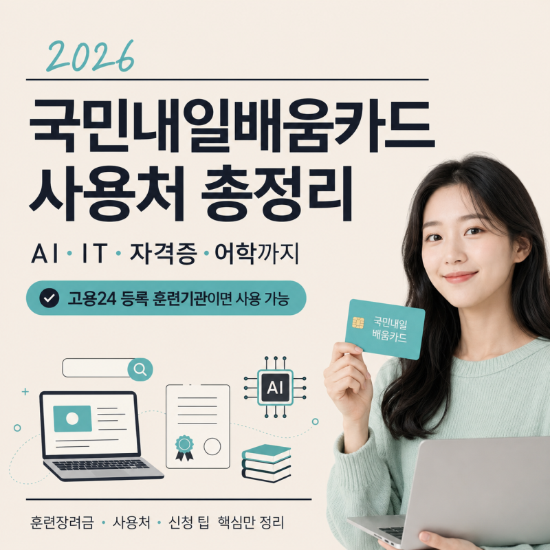 국민내일배움카드 사용처 어디까지? AI·IT·자격증 강의 총정리 2026