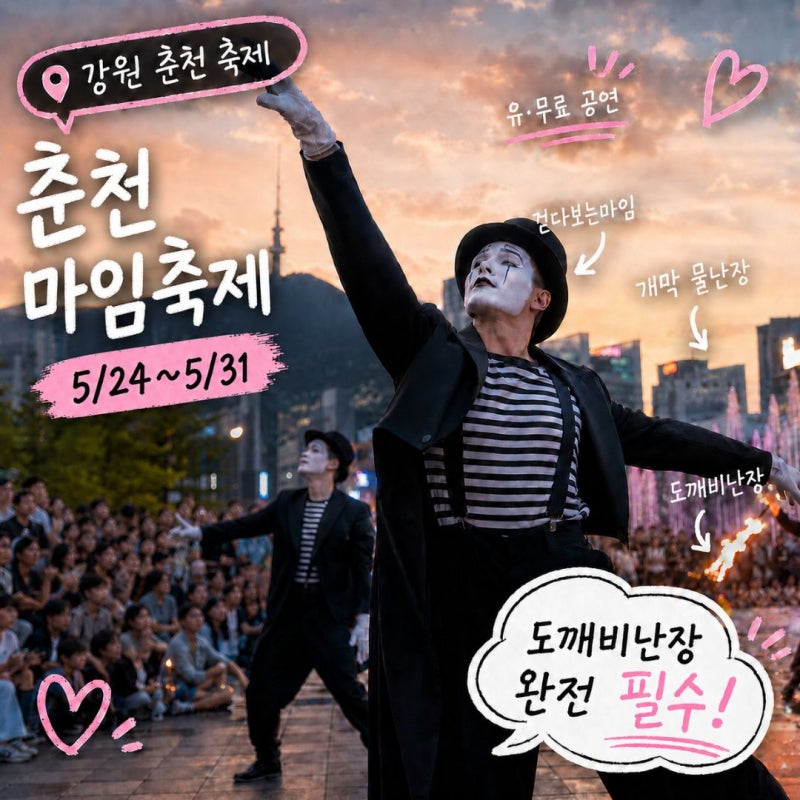 2026 춘천마임축제 총정리 | 세계3대 마임축제 아수라장·도깨비난장·예술난장X·꿀팁·예매 ....