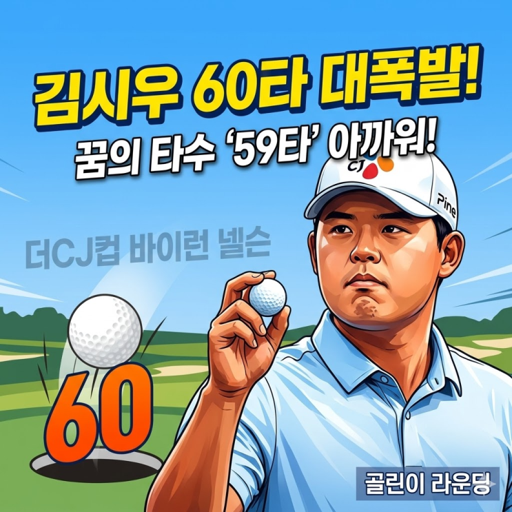 [더<b>CJ컵</b>] <b>김시우</b> ‘60타’ 대폭발 단독 <b>선두</b>! 임성재는... 