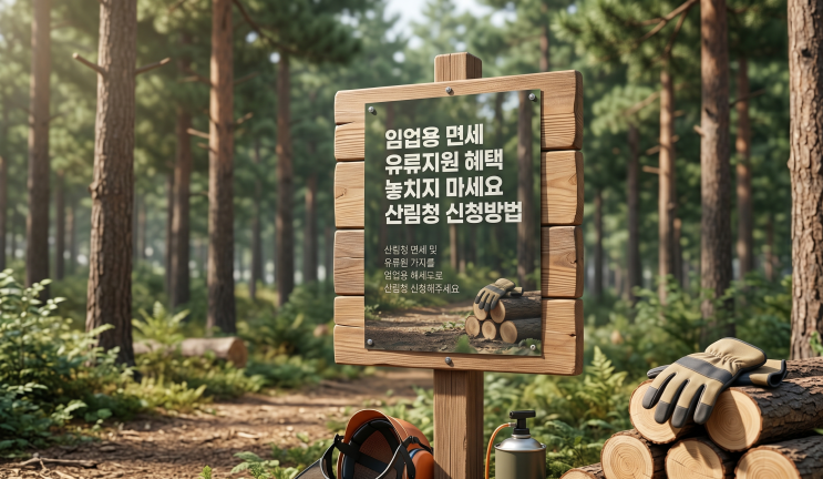  임업용 면세 유류지원 혜택 놓치지 마세요 산림청 신청방법
