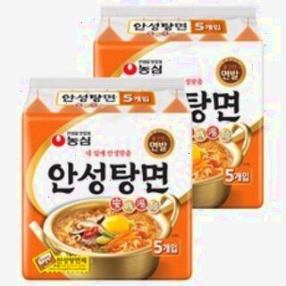  안성탕면 10개입 - 깔끔한 국물의 정통 사골 곰탕 라면