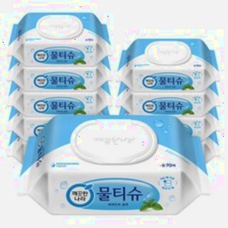  깨끗한나라 페퍼민트 물티슈 캡형 - 상쾌함이 오래가는 대용량 구성