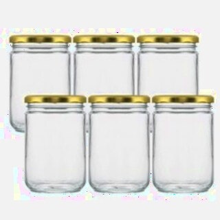  코멧 홈 원형 유리병 500ml 6개 - 깔끔 보관과 인테리어 효과를 한번에