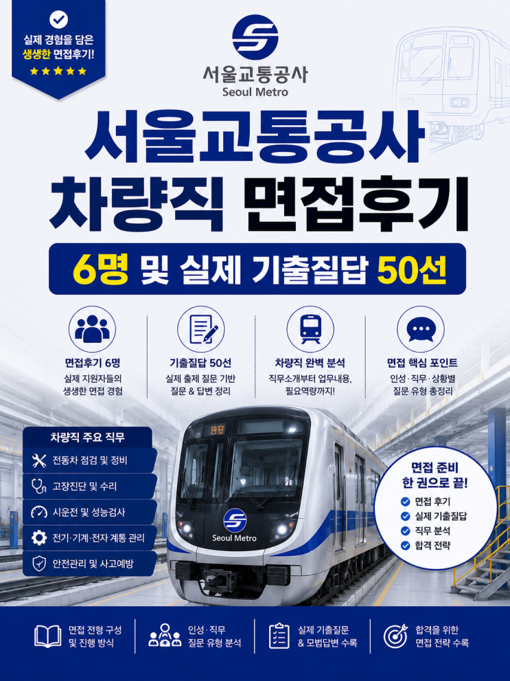  서울교통공사 차량직 면접후기, 상황(PT)면접 기출 질문입니다