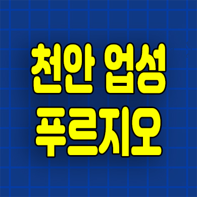 천안 업성동 미분양아파트 업성지구 대우 푸르지오 잔여세대