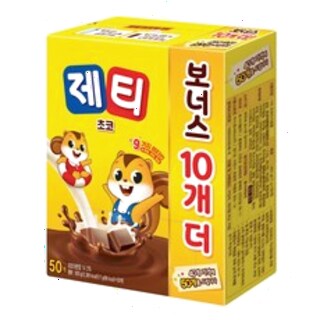  제티 쵸코렛맛 코코아분말 17g 50개입 - 부드러운 홈카페 코코아
