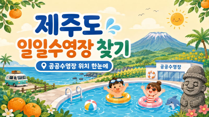 제주도 일일수영장 찾기, 자유수영 가능한 공공수영장 16곳 정리
