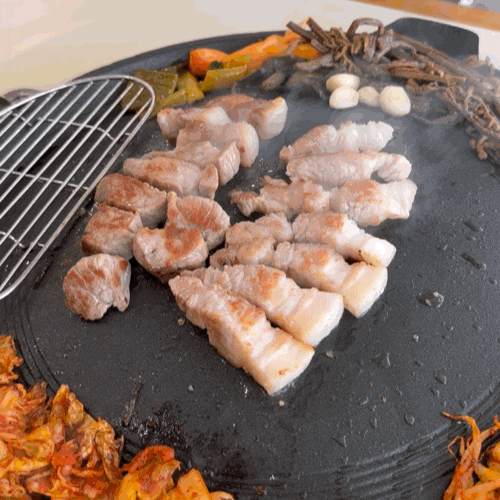  마포 공덕역 맛집 월화식당, 대통령상 삼겹살과 제철 미나리의 콜라보 후기