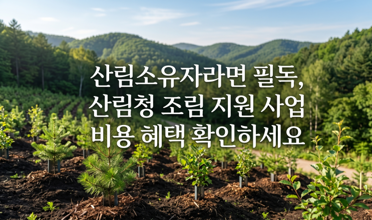  산림소유자라면 필독, 산림청 조림 지원 사업 비용 혜택 확인하세요