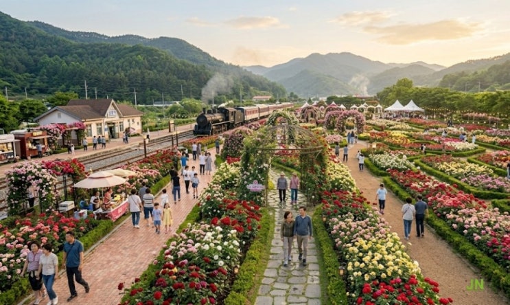 2026전남 <b>곡성</b> 섬진강 기차마을 세계<b>장미축제</b> 기간 주차 볼거리