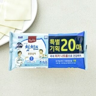  상하치즈 유기농 첫치즈 20매 360g - 아기 이유식 스타트 건강한 간식