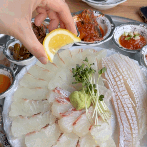  상암 회식 추천 횟집 용왕님술상, 제철 회 한접시와 훌륭한 구성의 한상