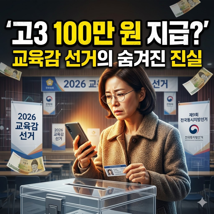  2026 교육감 선거 공약 비교: 고3 사회진출지원금 100만원과 교통비 무료 실현 가능성은?