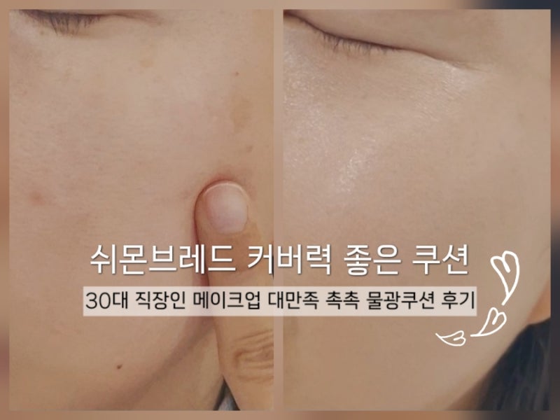 쉬몬브레드 커버력좋은쿠션 추천✨ 30대 직장인 일상 여행 메이크업까지 책임지는 촉촉한 물....