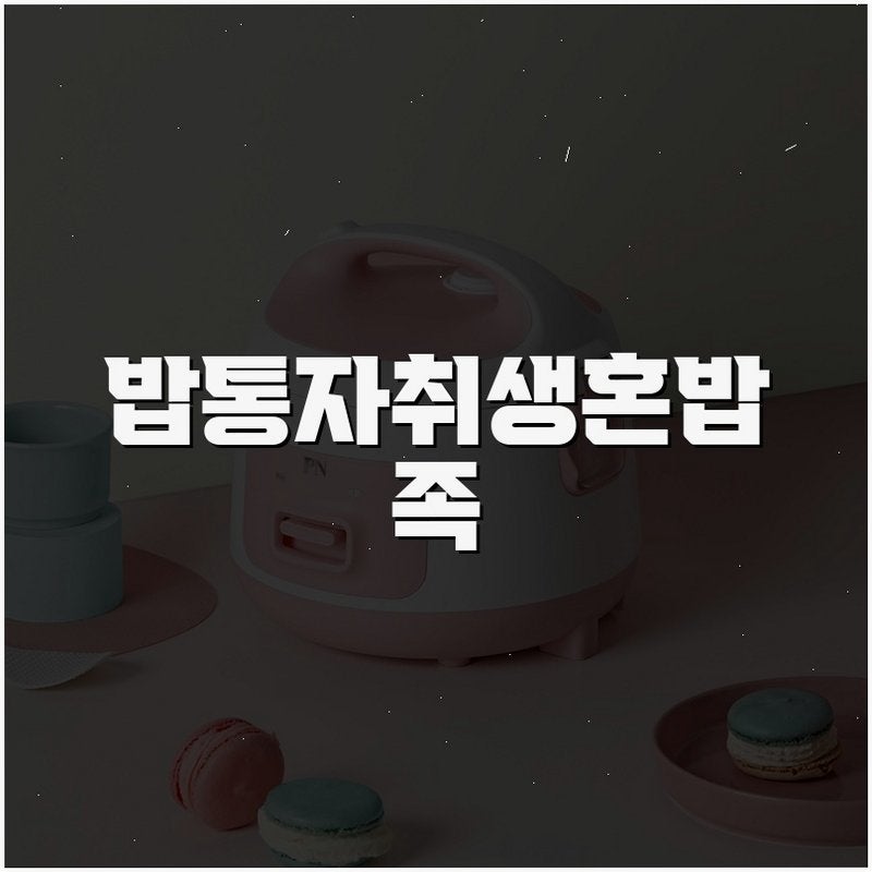 초보자도 쉽게 사용 가능한 풍년 미니밥솥 소개