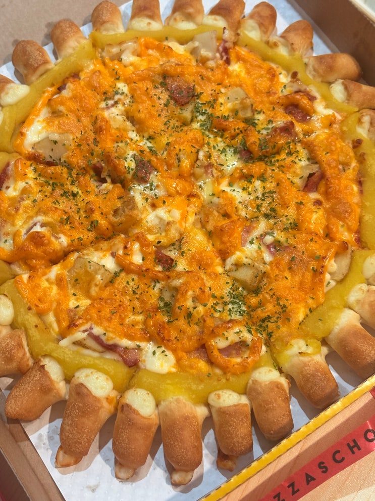  피자스쿨 오지치즈 포테이토 치즈 바이트 고구마무스 불닭 조합 솔직 후기