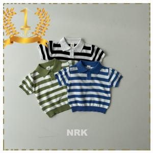 편안한 선택 nrk니트 NRK 키즈 단가라 네꼬 카라 니트 티셔츠 (5호, 13호, 15호) 사용하기 편한 제....