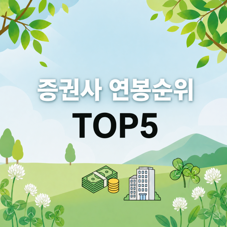  증권사 연봉 순위 TOP5! 평균 연봉 2억 찍은 곳은 어디? PB·WM 영업직 수입 현실
