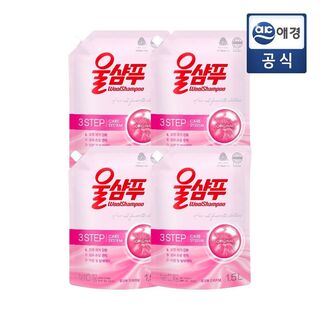  울샴푸 오리지널 중성세제 파우치 1.5LX4개 - 섬유 보호부터 향기까지