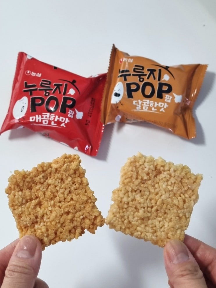  농심 찹쌀 100% 누룽지과자 누룽지팝 (매콤한맛 달콤한맛)