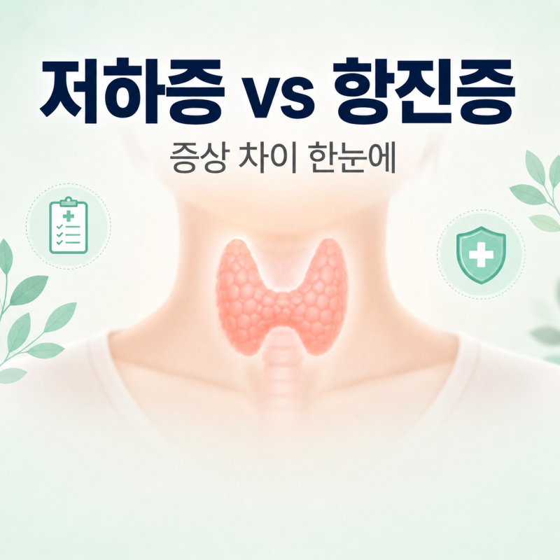 갑상선 기능 저하증 증상과 항진증 증세 차이 정리